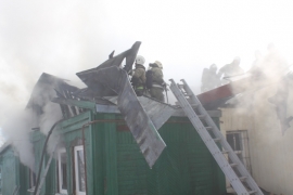 В Воронеже горел дом.