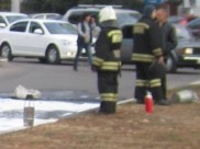 В Воронеже потушили автокран.