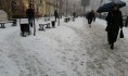 Воронеж завалило мокрым снегом.