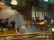 Учения в одном из кафе.
