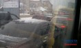 После снегопада образуются большие пробки.