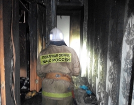 В Воронеже горела квартира в пятиэтажке.