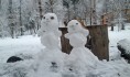 На выходных в городе выпадет снег.