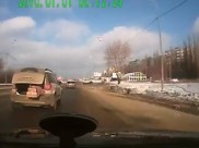 Авария попала на запись регистратора.