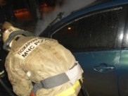 Горела иномарка на левом берегу.