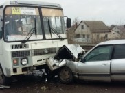 ДТП с автобусом и иномаркой.