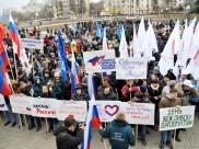 Митинг в честь присоединения Крыма в Воронеже.