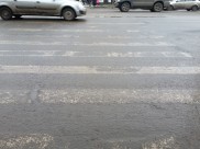 Пешехода сбили на переходе.