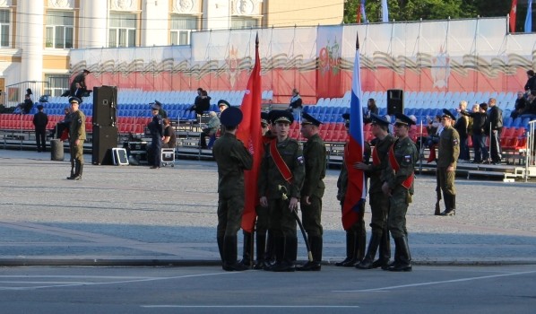 Репетиция парада Победы в 2016 году.