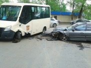 Авария с пассажирской маршруткой.