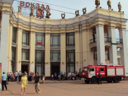 Учения на воронежском вокзале.