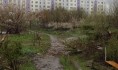 Существовавший сквер уничтожили.