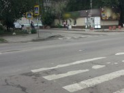На переходах была стерта разметка.