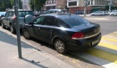 В центре Воронежа авто приковали цепью к столбу.