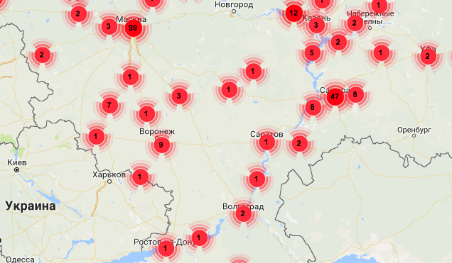 Карта оренбург воронеж