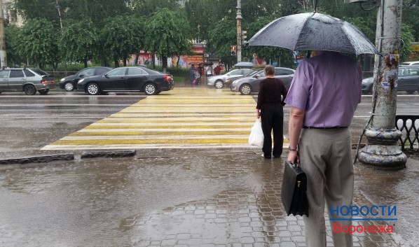 Воронежцев предупреждают о сильных дождях.