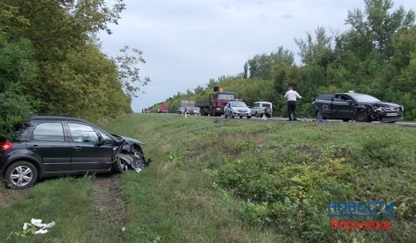 Две легковушки столкнулись в Аннинском районе.
