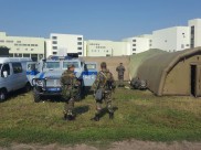 Под Воронежем оперативный штаб проводит учения.