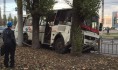 Автобус попал в аварию.