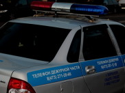 В служебную машину врезалась иномарка.