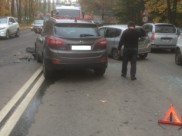 Авария на улице Ломоносова в Воронеже.