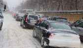 Пробки парализовали движение в Воронеже.
