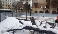 Стройка кафе около вокзала.