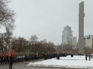 Церемония прошла на площади Ленина.