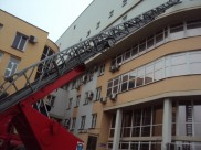 Условный пожар произошел на улице Среднемосковская.