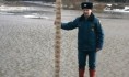 Мост затопило.