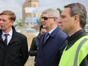Мэр посетил площадку, где идет реконструкция развязки.