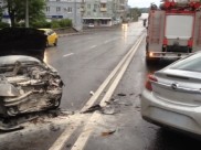 Авария произошла утром.
