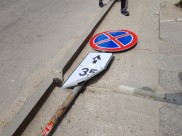 Воронежец похищал дорожные знаки.