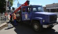 В центре города меняют светофоры.