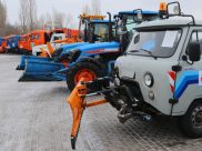 Парад коммунальной техники в Воронеже.