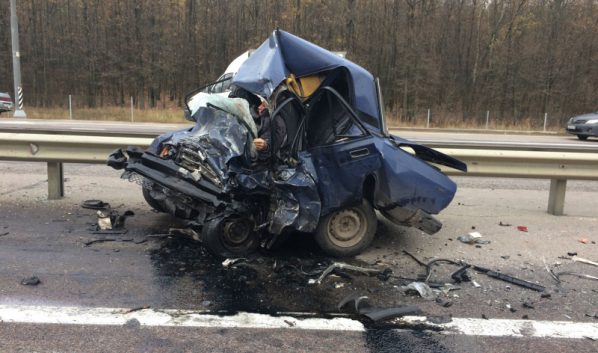 Вот что осталось от ВАЗ-2107.