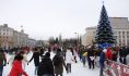Катки на площади Ленина.