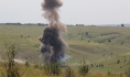 Авиабомбу подорвали на полигоне.