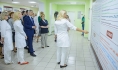 Министр здравоохранения Вероника Скворцова в воронежской поликлинике.