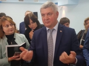 Александр Гусев после пресс-конференции.