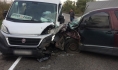Toyota врезелась в Fiat Dicato.