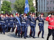 Ученики корпуса на параде.