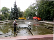 Фонтан в Кольцовском сквере консервируют.