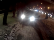 Водитель ехал по тротуару.