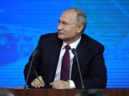 Владимир Путин на пресс-конференции.
