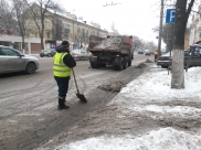 Уборка снега в Воронеже.