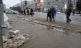 В городе ожидают снег с дождем.