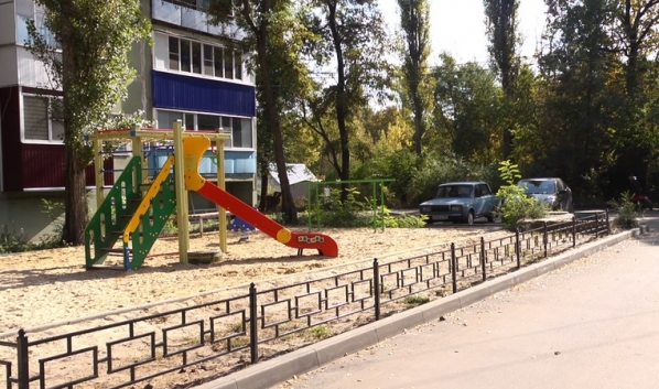 Благоустройство дворов в Воронеже.