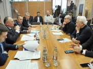 На совещании в Союзе строителей Воронежской области.