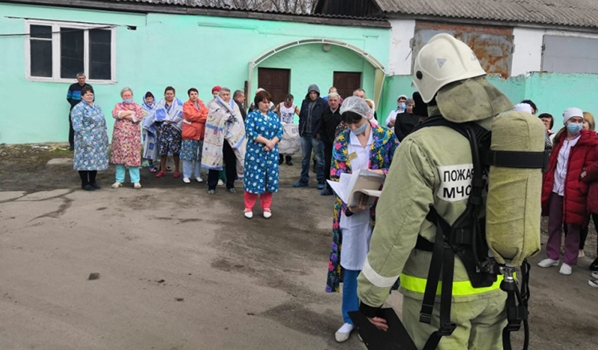 Учения в райбольнице.
